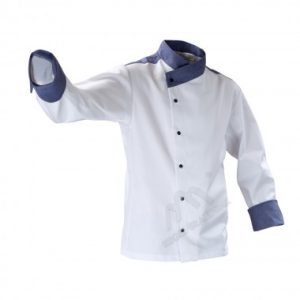 Bluza kucharska biały+niebieski